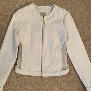 WHITE leather GUESS jacket! Size small